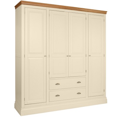 Lundy Painted Quad Wardrobe With Drawers